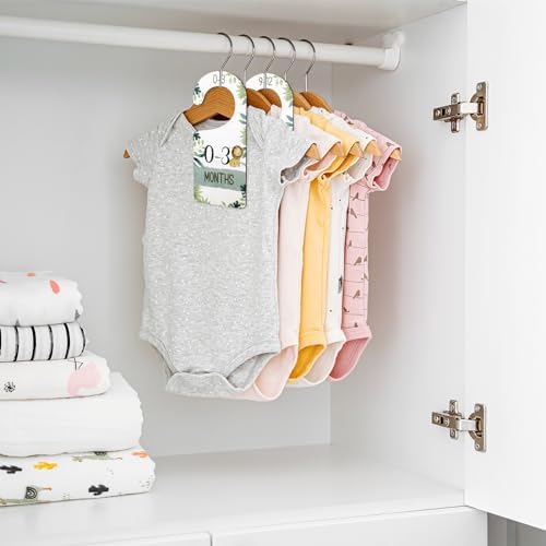 Whaline 8 Pcs Baby Closet Size Dividers Watercolor Jungle Animals Hanging - Image 6