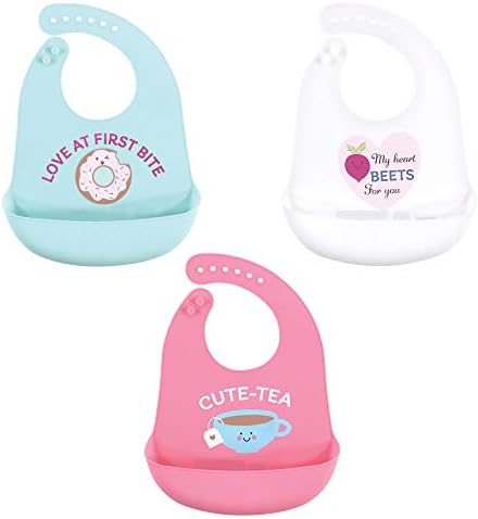 Hudson Baby Unisex Baby Silicone Bibs, One Size by HudsonBaby