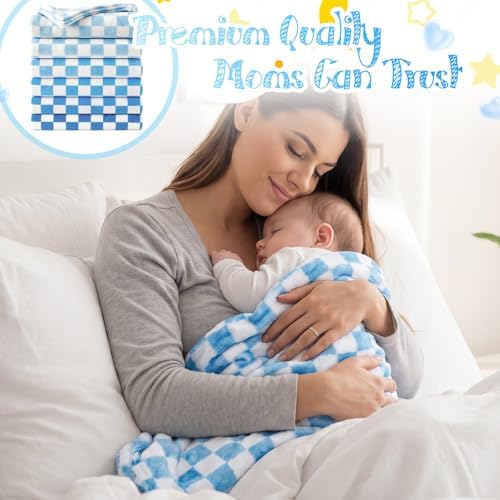 Fanfanwin 6 Pcs 30'' x 40'' Checkered Baby Blankets - Image 5