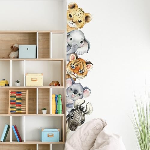 clothmile Watercolor Jungle Animal Wall Decal, PVC Sticker Decor - Image 4