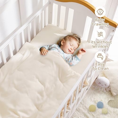 Crib Bedding Set for Girls, 3-Piece Boho Ruffle Baby Bedding Crib Set Include - Image 3