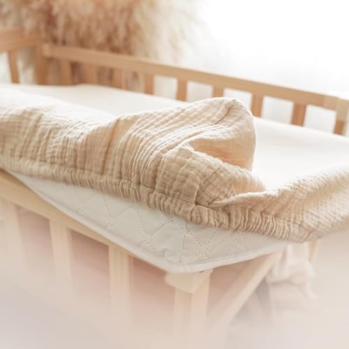 Konssy 100% Cotton Muslin Changing Pad Cover 2 Pack - Image 4