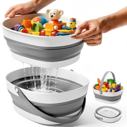 WADEO Double-Capacity Foldable Bath Toy Storage Baskets by WADEOmakeyourlifebetter