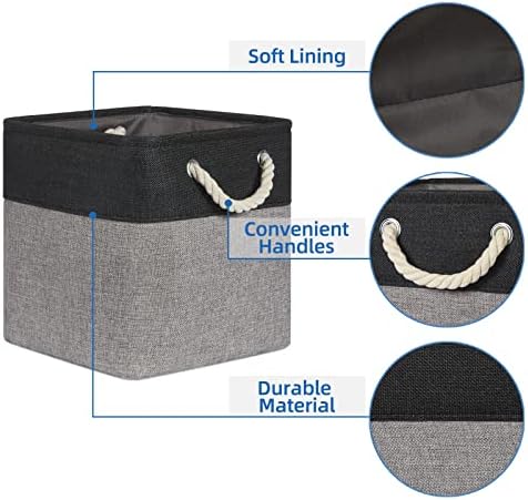 Temary Storage Baskets 4 Pack Fabric Storage Cubes Basket - Image 4