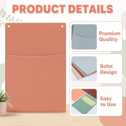 16 Pcs Boho Plastic Oversized Wall Pockets - Image 3