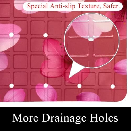 Shower Mat Non Slip, Cherry Blossoms Anti Slip Bath Mat - Image 2