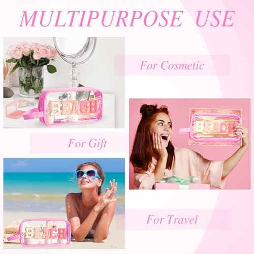 Kacctyen Beach Letter Clear Makeup Bag - Image 6