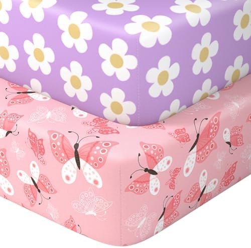 Pack N Play Sheets Fitted, Mini Crib Sheets, Breathable Soft Unisex Playard by Unknown