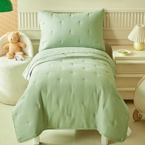 DuShow Green 4 Pieces Toddler Bedding Set by DuShow