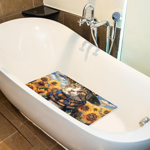Non Slip Bathtub and Shower Mat 26.8x15.1 inch, Bath Mat - Image 5
