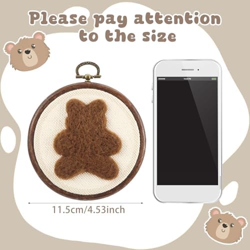 Chunful Felted Bear Nursery Wall Decor Cute Wall Art - Image 2