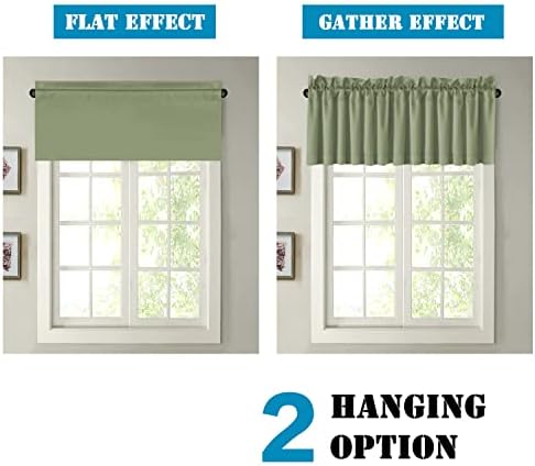 H.VERSAILTEX Blackout Sage Green Curtains Valances - Image 6