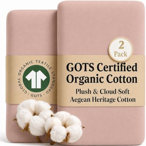 GOTS Organic Large Bedside Bassinet Sheets 35x20 by Purityfromthefirstsleep