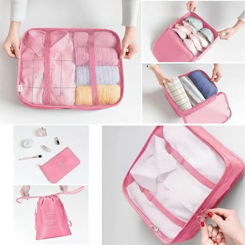 LANSKLBD 6/8 Set Packing Cubes for Suitcases Travel Luggage Packing Organizers - Image 4