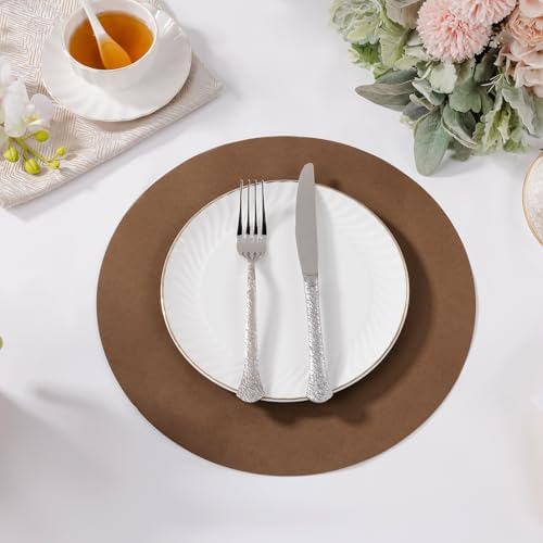 SHACOS 100 pcs Round Paper Placemats Disposable 13 inch Colored Paper - Image 6