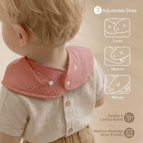 8 Pack Muslin Baby Bandana Bibs - Image 4