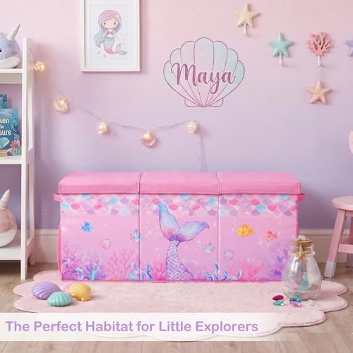 Toy Box with Adjustable Divider Large Toy Chest Storage - Image 5
