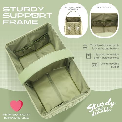 Luxurious Baby Diaper Caddy, Nursery Storage Basket - Image 3