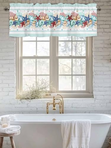 Vandarllin Coastal Beach Kitchen Curtains Valances - Image 6