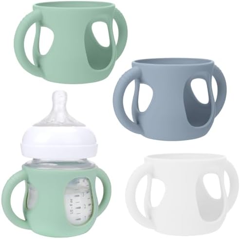 BUSOHA 3 Pack Silicone Sleeves for Avent Natural Glass Baby Bottles by BUSOHA