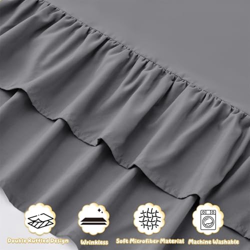 Ruffled Crib Bed Skirt, Soft Double Layer - Image 7