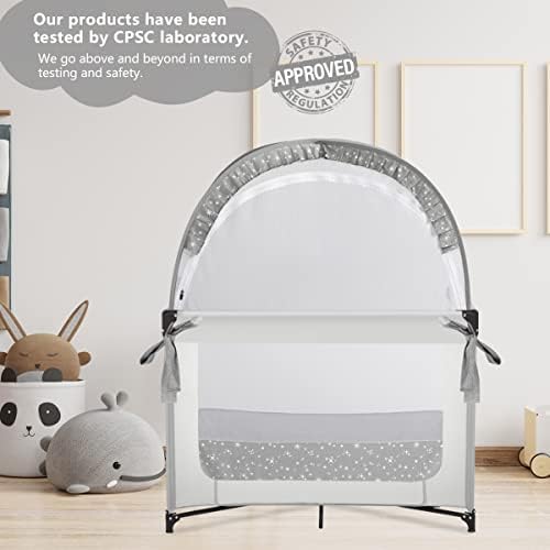 L RUNNZER Pack and Play Tent, Crib Tent to Stop Baby from Climbing Out - Image 6
