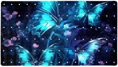 Shower Mat Non Slip 26.8 x 15.1 Inches, Butterfly Bathtub Mat Shower Stall Mats by Anna+Cowper