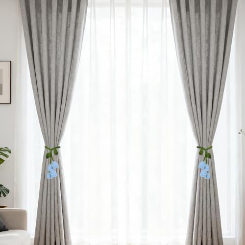 2 Pack Boho Handmade Flower Curtain Tiebacks Curtain Holdbacks - Image 2
