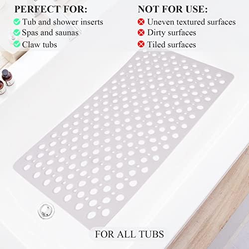 Bath Mat for Tub, 30 x 17 inch Non Slip Bathtub Mat Machine Washable Shower Mat - Image 2