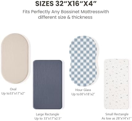 Konssy Muslin Bassinet Sheets for Baby Boys and Girls, 2 Pack - Image 6