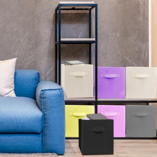 3 Pcs Storage Cubes, 10.5 Inch Collapsible Storage Bins, Fabric Foldable Bins - Image 6