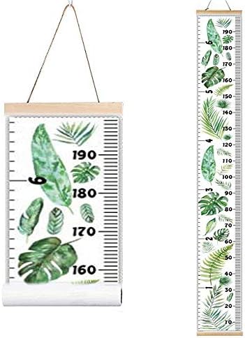 Kids Growth Chart, Wood Frame Fabric Canvas Height Measurement Ruler from Baby by MinoMia