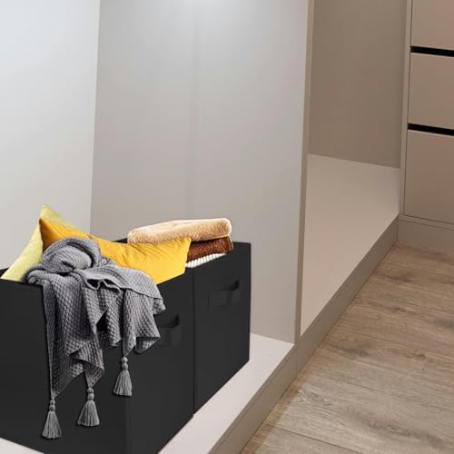3 Pcs Storage Cubes, 10.5 Inch Collapsible Storage Bins, Fabric Foldable Bins - Image 7