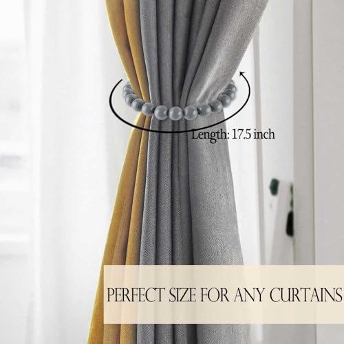 Boho Curtain Tiebacks Magnetic Beaded 4 Pack - Image 5