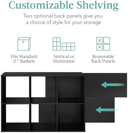 Best Choice Products 6-Cube Storage Organizer, 11in Shelf Opening, Display Shelf - Image 3