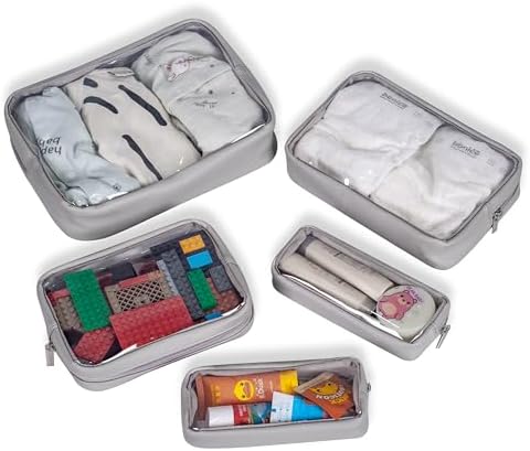 Remobia Hicol TSA Approved 5-Piece Diaper Bag Organizer Pouch Set Clear - Image 5