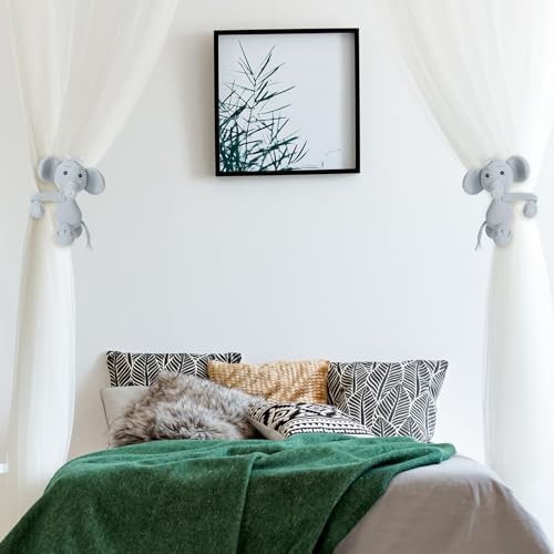 Moukeren Safari Animals Curtain Tie Back Elephant Shape Curtain Tie Back Jungle - Image 7