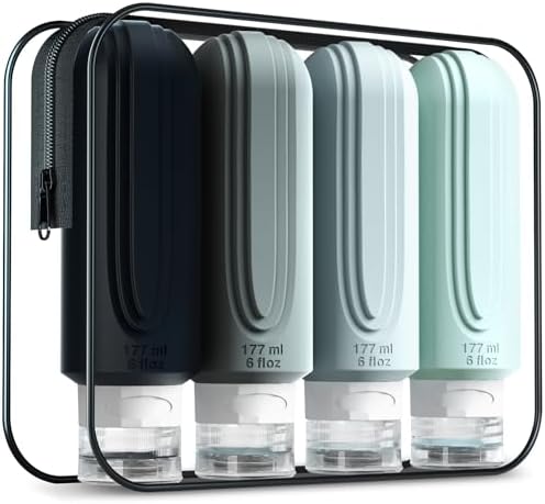 Mrsdry Travel Bottles for Toiletries, Large 6oz Oversize Containers, BPA Free by Mrsdry