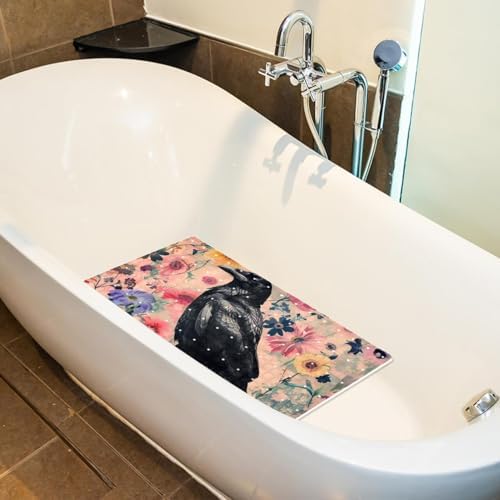 Non Slip Bathtub and Shower Mat 26.8x15.1 inch, Bath Mat - Image 5