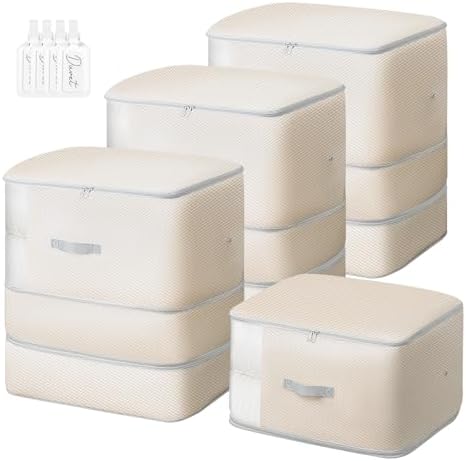 Comforter Storage Bag - 130L Large Capacity Blanket Storage Bags 3-Layer Ultra by EasortmPackingCubes