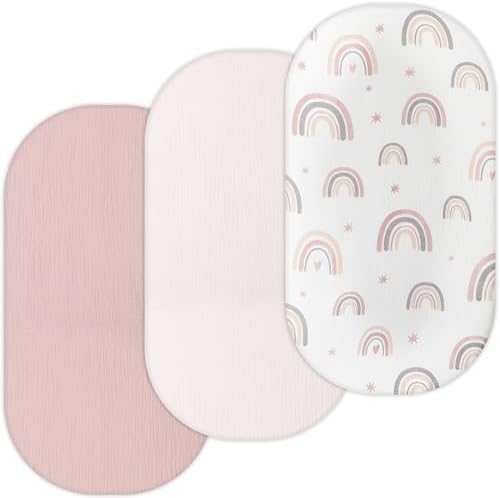 Muslin Bassinet Sheets for Dream On Me, Baby Delight Snuggle Nest, Primo by TANSYPANDA