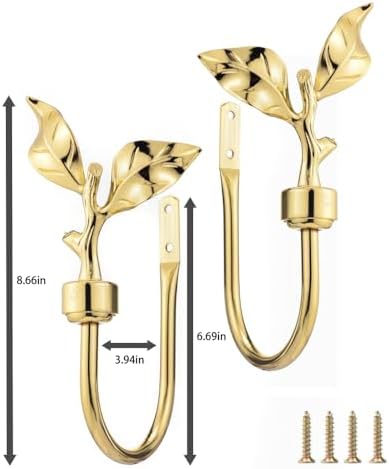 SUQ I OME Leaf Shaped Curtain Holdbacks, 1 Pair - Image 2
