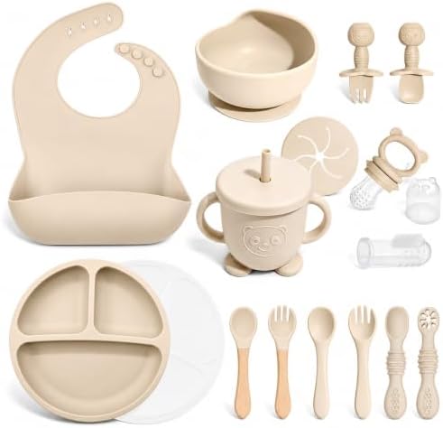 Silicone Baby Feeding Utensils Set by Catvegue