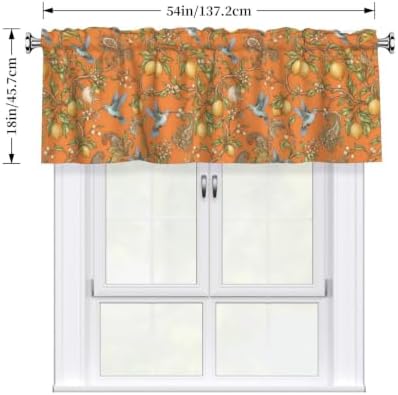 Floral Hummingbird Lemon Tree Valance Curtain - Image 4