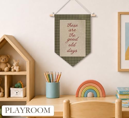 KDHTY Inspirational These Are the Good Old Days Canvas Hanging Pennant Flag - Image 5