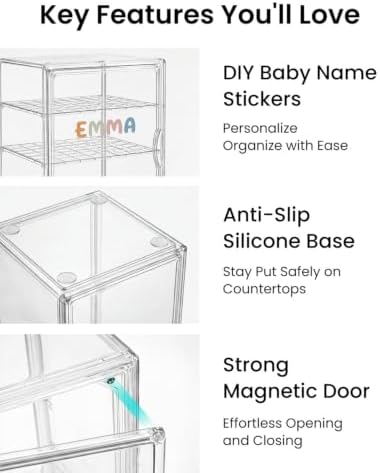 Baby Bottle Organizer, 3 Tier Bottle Storage Organizer - Image 3