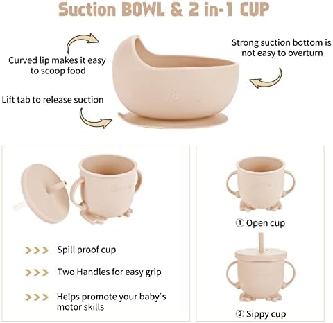 Silicone Baby Feeding Set, Suction Plate Bowl - Image 5