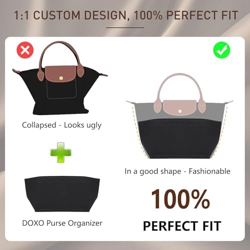 Doxo Purse Organizer Insert for Longchamp Le Pliage Tote, Large Bag Organizer - Image 3