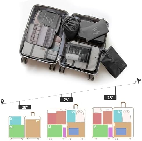 Packing Cubes for Travel 10 Set Luggage Organizer Bags - Image 2