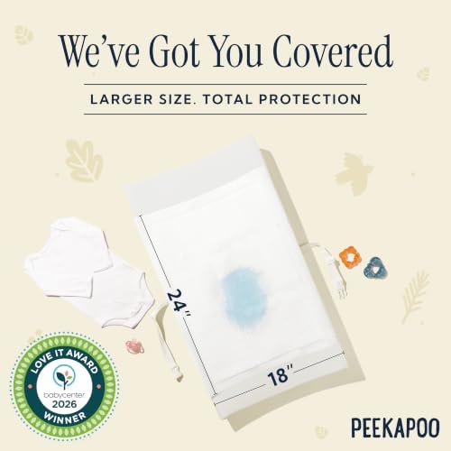 Peekapoo - The Original Disposable Baby Changing Pad Liners – 50 Pack - Image 2